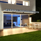 Aleko Half Cassette Motorized Retractable LED Luxury Patio