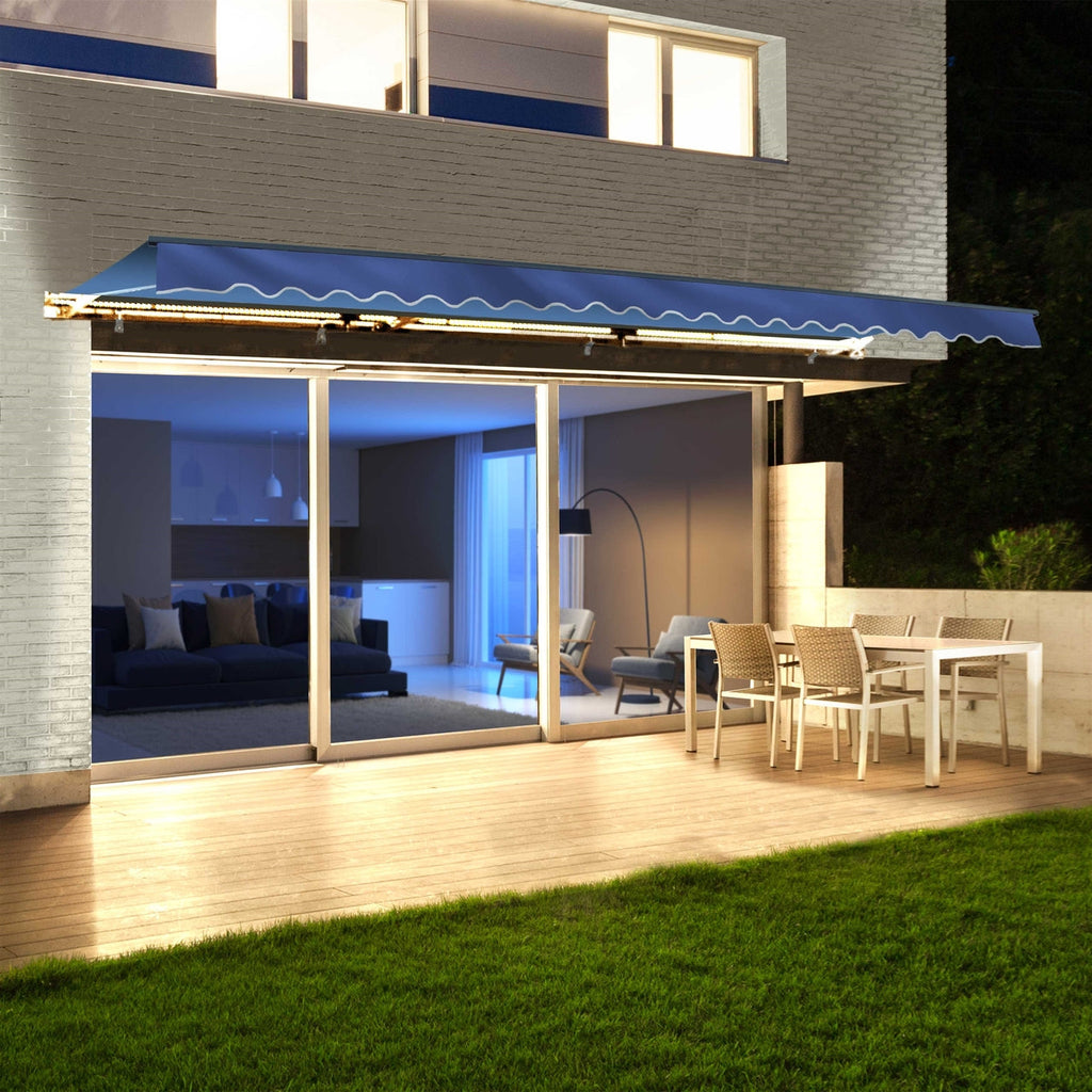 Aleko Half Cassette Motorized Retractable LED Luxury Patio