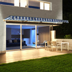 Aleko Half Cassette Motorized Retractable LED Luxury Patio