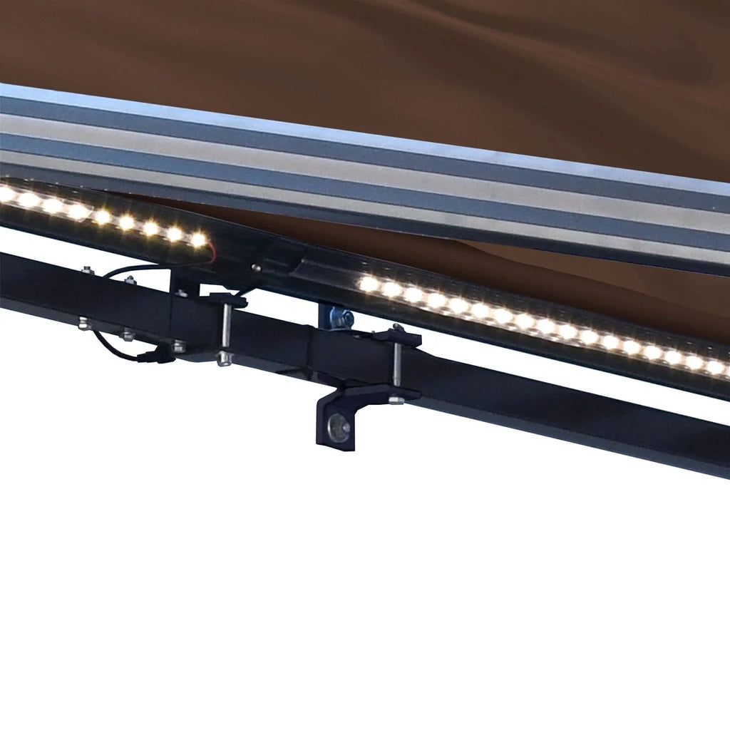Aleko Half Cassette Motorized Retractable LED Luxury Patio