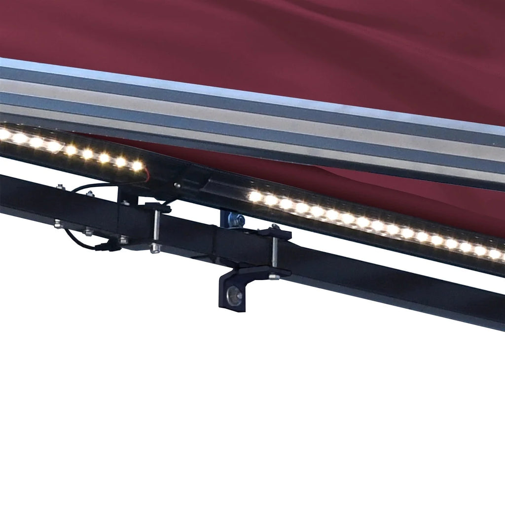 Aleko Half Cassette Motorized Retractable LED Luxury Patio