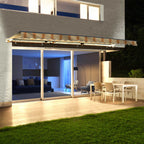 Aleko Half Cassette Motorized Retractable LED Luxury Patio