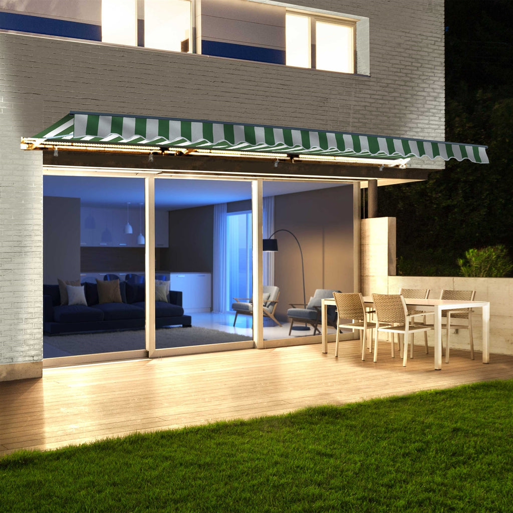 Aleko Half Cassette Motorized Retractable LED Luxury Patio
