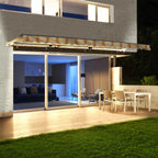 Aleko Half Cassette Motorized Retractable LED Luxury Patio