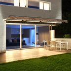 Aleko Half Cassette Motorized Retractable LED Luxury Patio