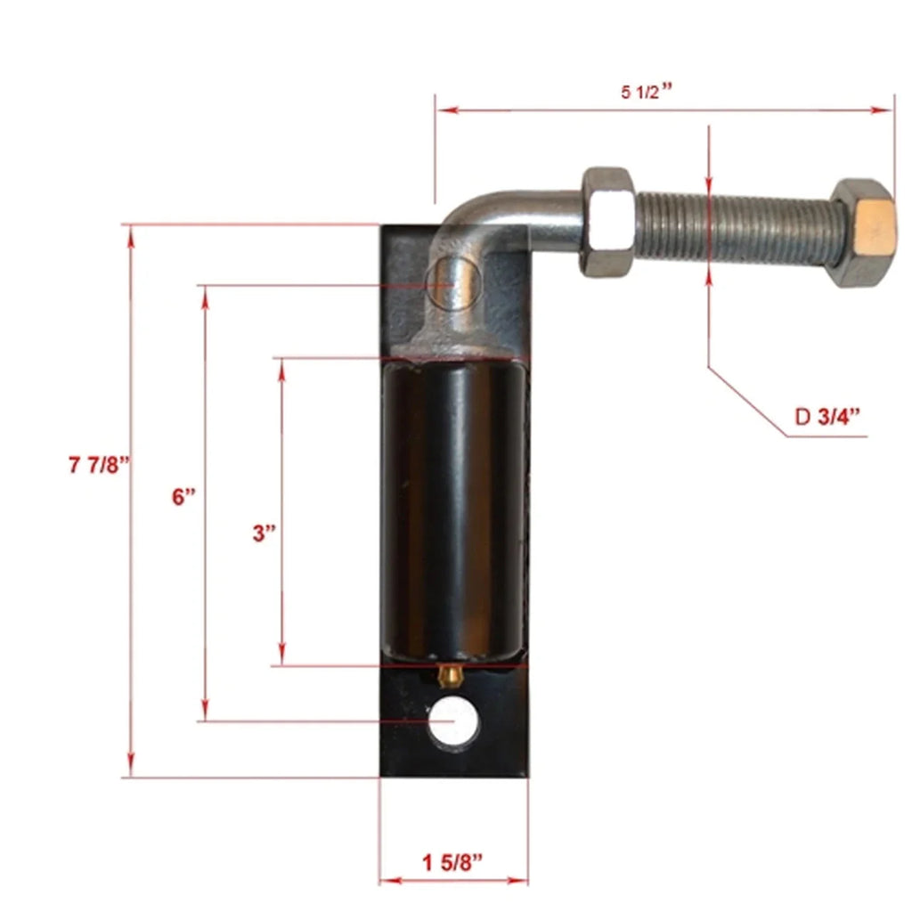 Aleko Heavy-Duty Hinge J-Bolt for Driveway Gates - 3/4-Inch