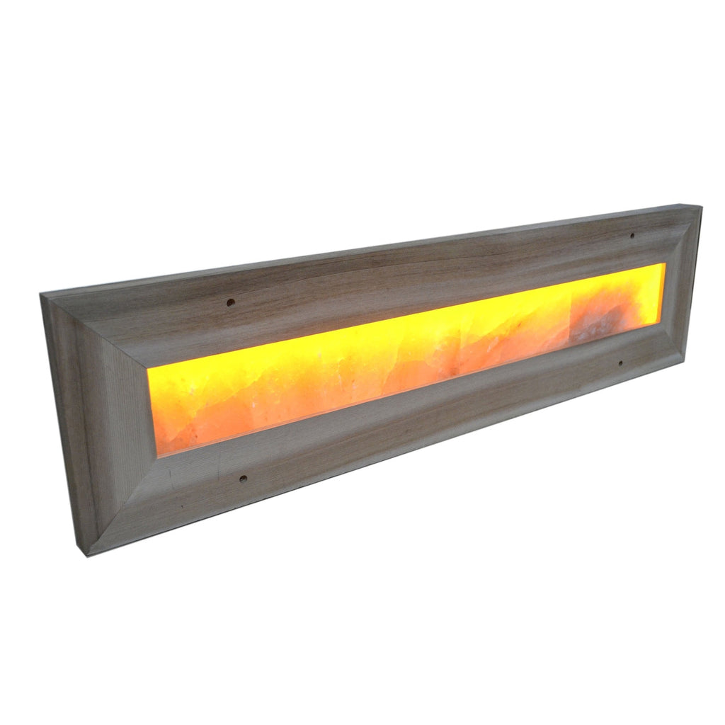 Aleko Himalayan Pink Crystal Sauna LED Salt Brick Wall