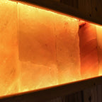 Aleko Himalayan Pink Crystal Sauna LED Salt Brick Wall