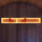 Aleko Himalayan Pink Crystal Sauna LED Salt Brick Wall