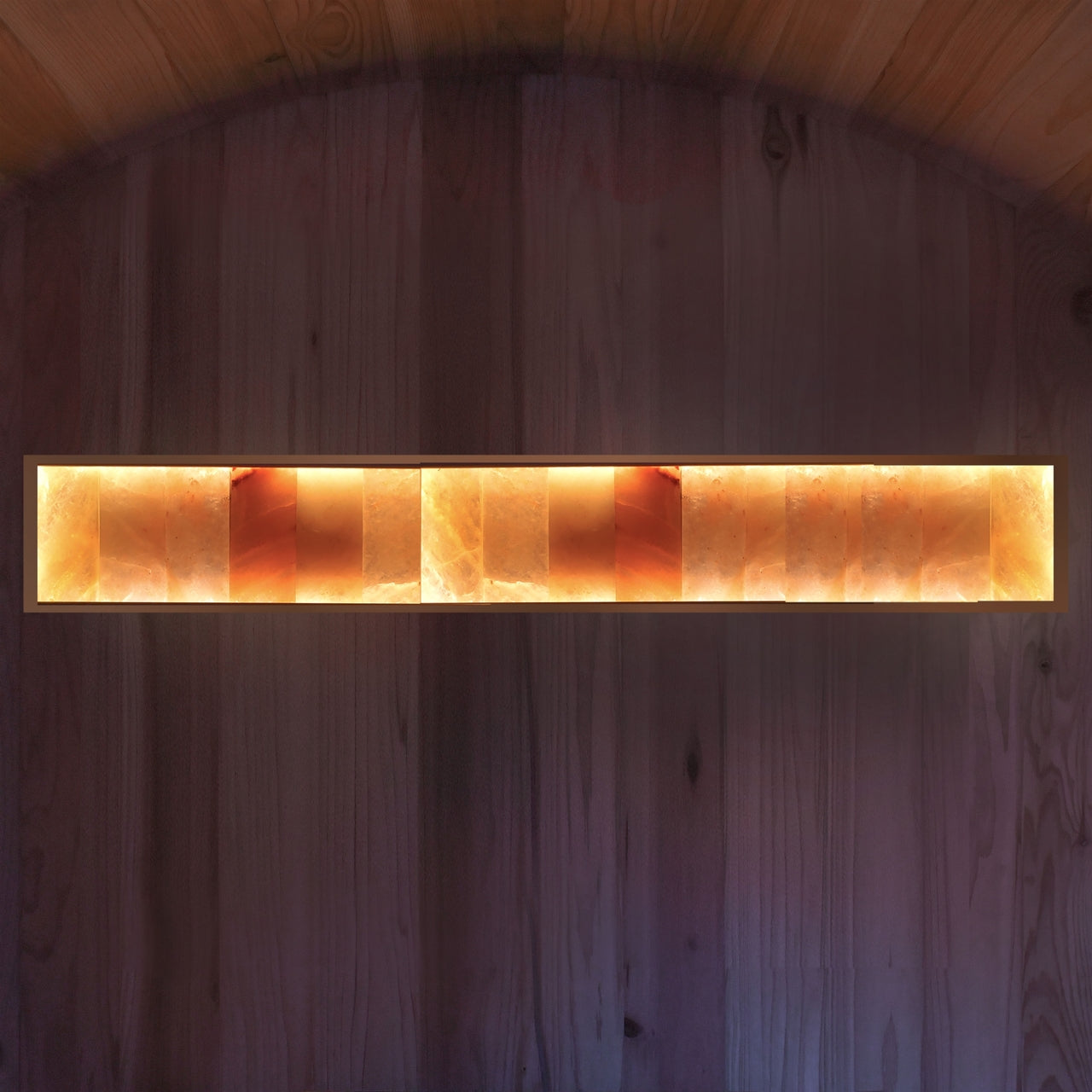 Aleko Himalayan Pink Crystal Sauna LED Salt Brick Wall