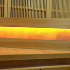 Aleko Himalayan Pink Crystal Sauna LED Salt Brick Wall