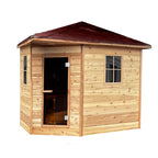 Aleko Inland Red Cedar Wet Dry Outdoor Sauna with Asphalt