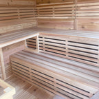 Aleko Inland Red Cedar Wet Dry Outdoor Sauna with Asphalt