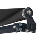 Aleko Motorized Retractable Black Frame Patio Awning 10 x 8