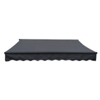 Aleko Motorized Retractable Black Frame Patio Awning 10 x 8