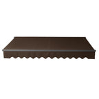 Aleko Motorized Retractable Black Frame Patio Awning 12 x