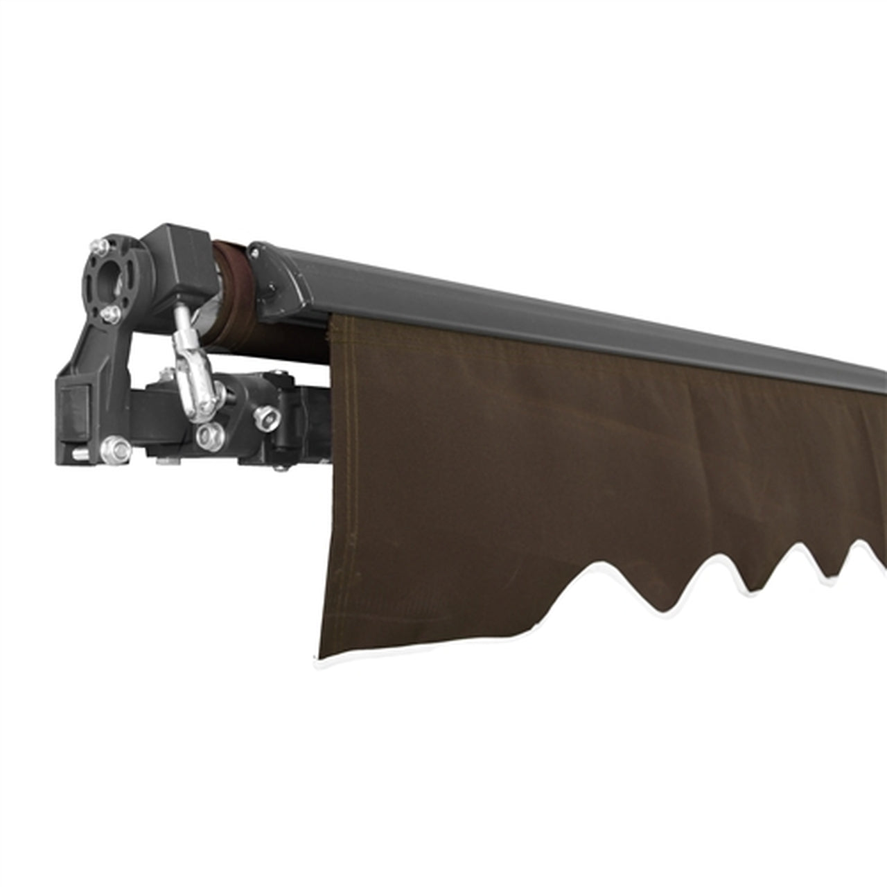 Aleko Motorized Retractable Black Frame Patio Awning 12 x