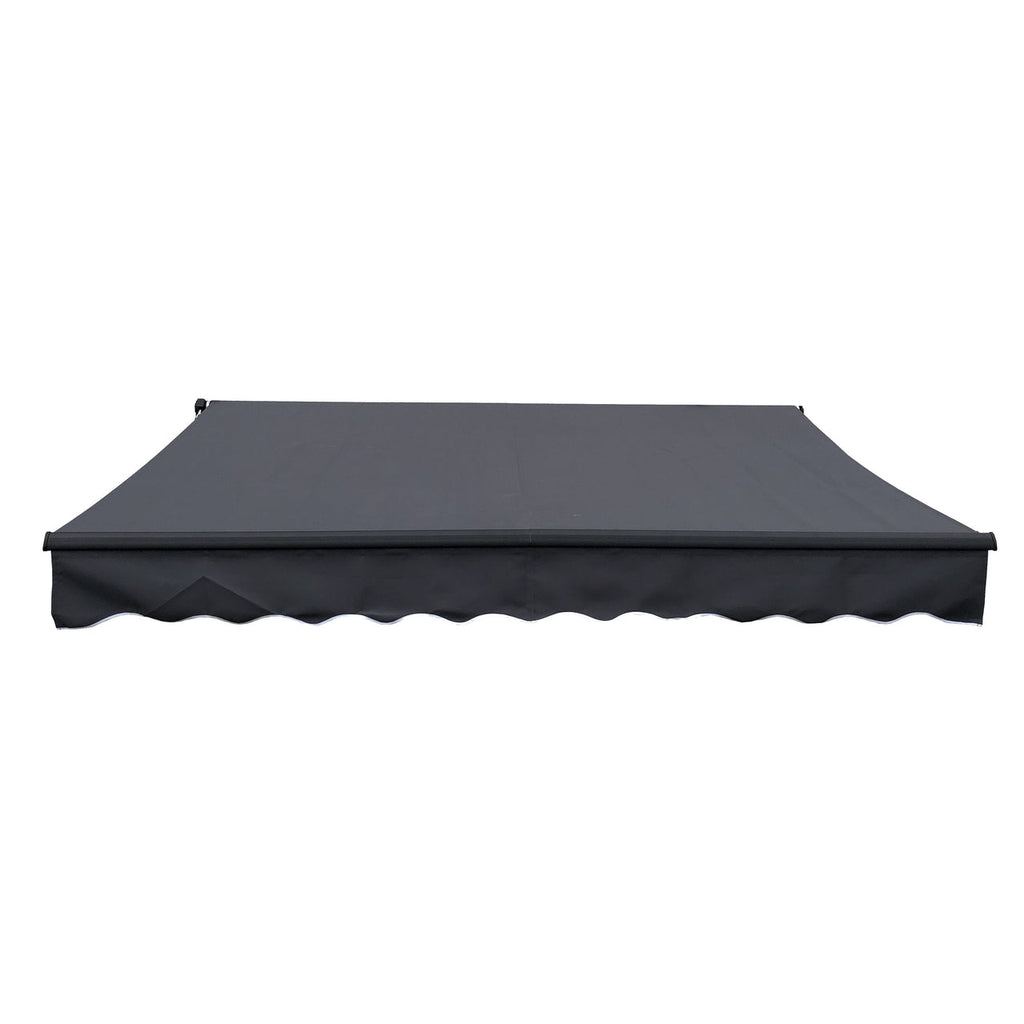 Aleko Motorized Retractable Black Frame Patio Awning 12 x