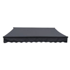 Aleko Motorized Retractable Black Frame Patio Awning 12 x