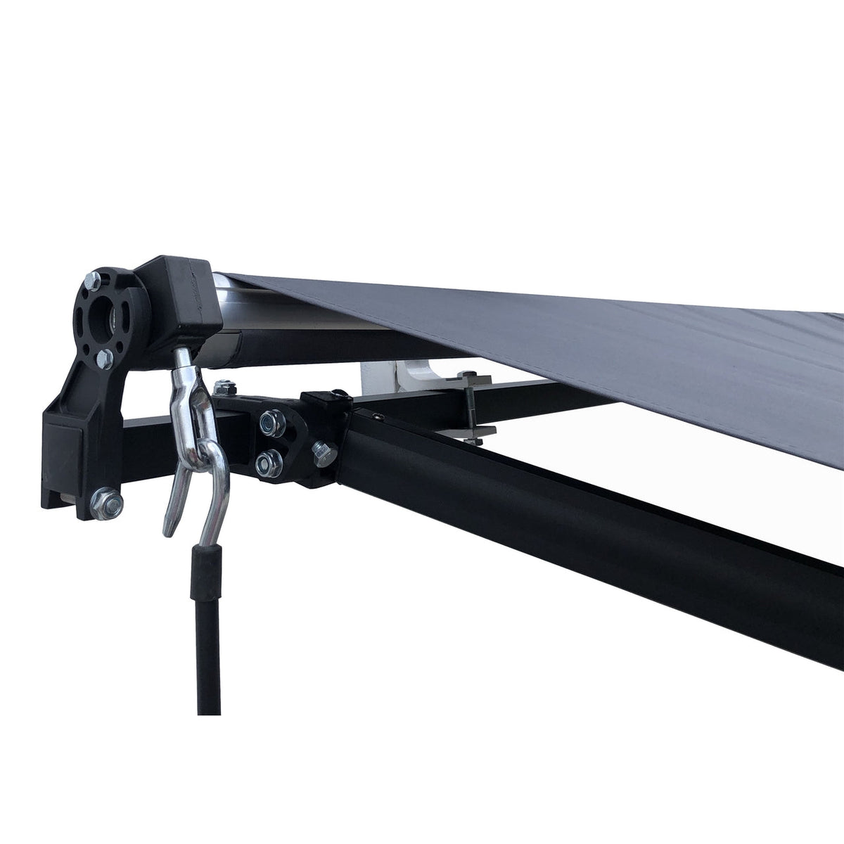 Aleko Motorized Retractable Black Frame Patio Awning 12 x