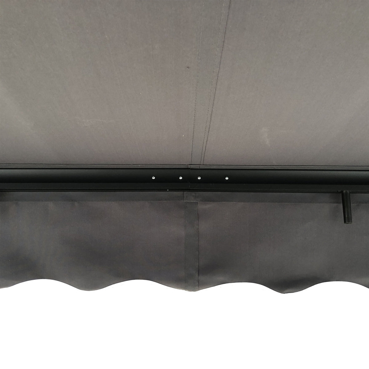 Aleko Motorized Retractable Black Frame Patio Awning 12 x