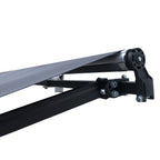 Aleko Motorized Retractable Black Frame Patio Awning 12 x