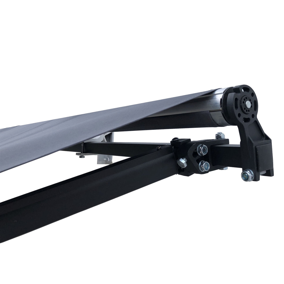 Aleko Motorized Retractable Black Frame Patio Awning 12 x