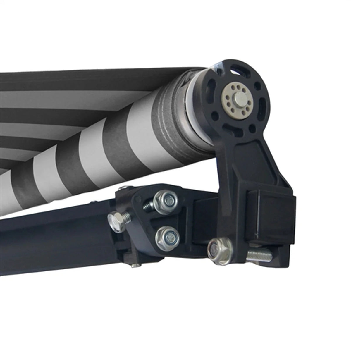 Aleko Motorized Retractable Black Frame Patio Awning 12 x