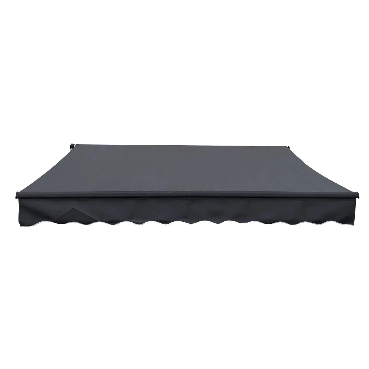Aleko Motorized Retractable Black Frame Patio Awning 13 x