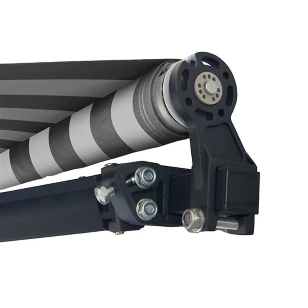 Aleko Motorized Retractable Black Frame Patio Awning 13 x