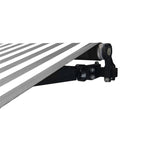 Aleko Motorized Retractable Black Frame Patio Awning 13 x