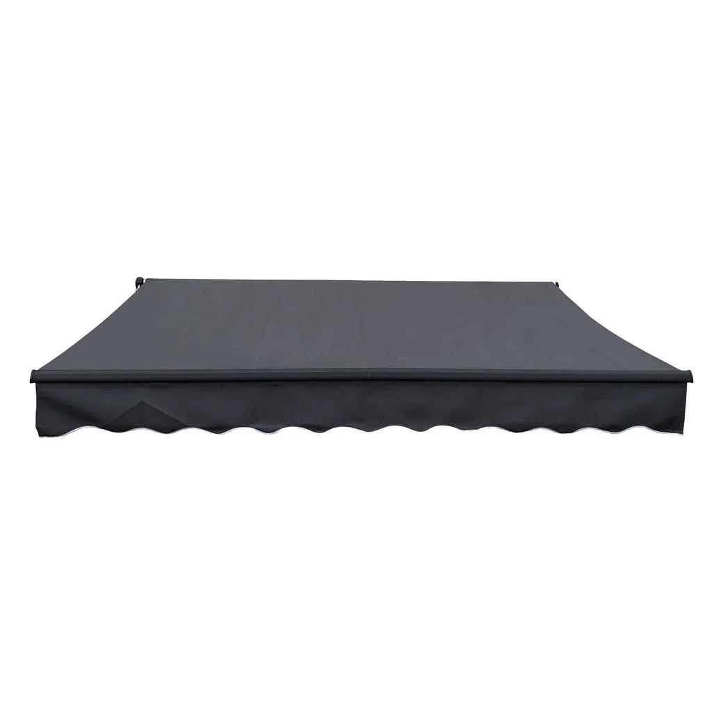 Aleko Motorized Retractable Black Frame Patio Awning 20 x
