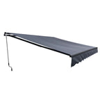 Aleko Motorized Retractable Black Frame Patio Awning 20 x