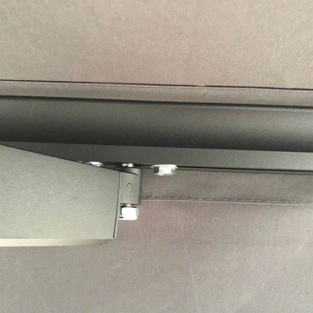 Aleko Motorized Retractable Black Frame Patio Awning 20 x