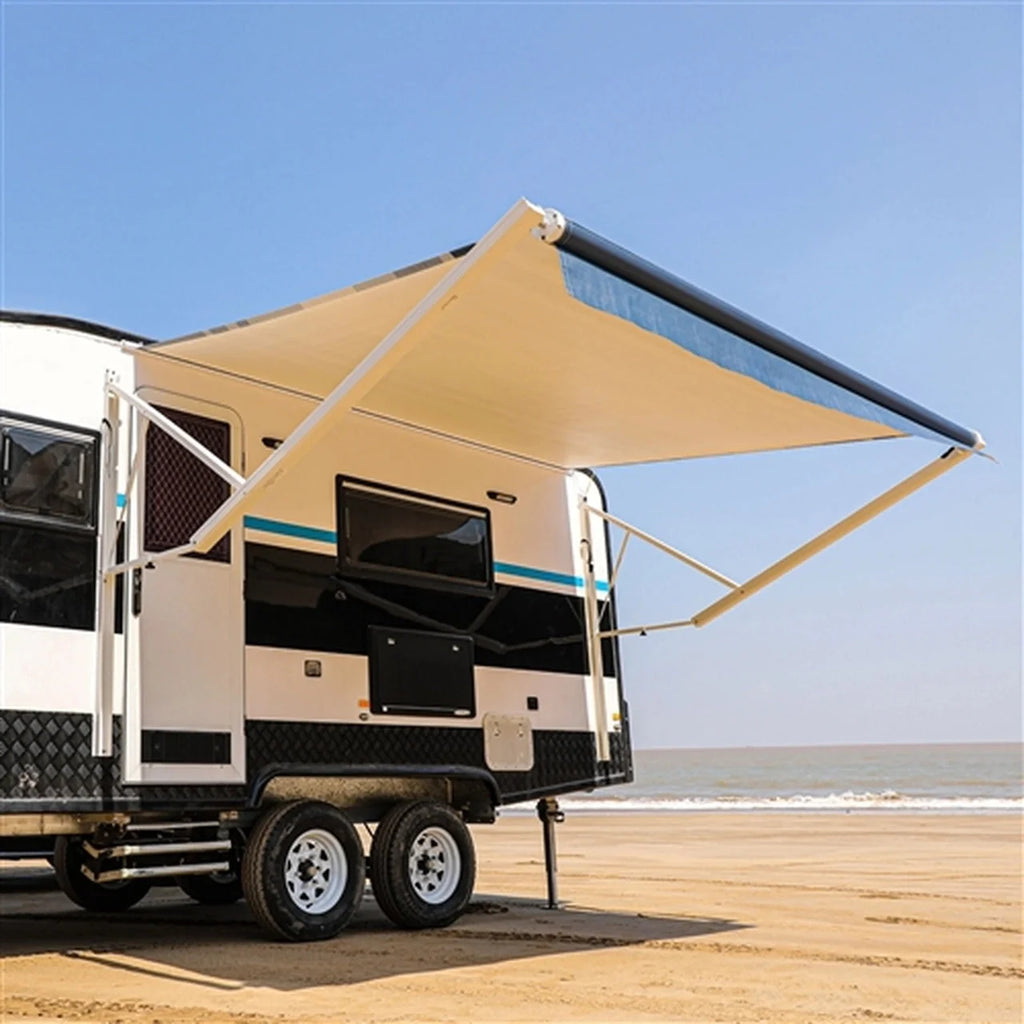 Aleko Motorized Retractable RV Awning - 10 x 8 Feet - Blue