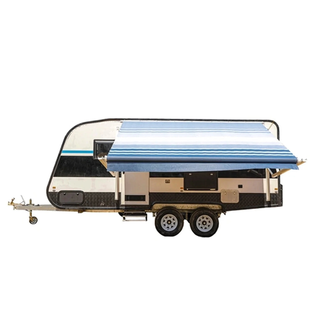 Aleko Motorized Retractable RV Awning - 10 x 8 Feet - Blue