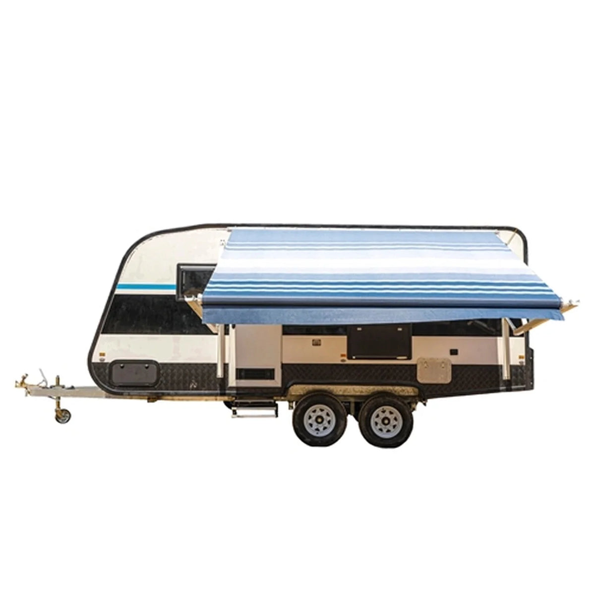 Aleko Motorized Retractable RV Awning - 10 x 8 Feet - Blue