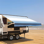 Aleko Motorized Retractable RV Awning - 10 x 8 Feet - Blue