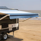 Aleko Motorized Retractable RV Awning - 10 x 8 Feet - Blue