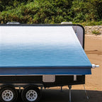 Aleko Motorized Retractable RV Awning - 15 x 8 Feet - Blue