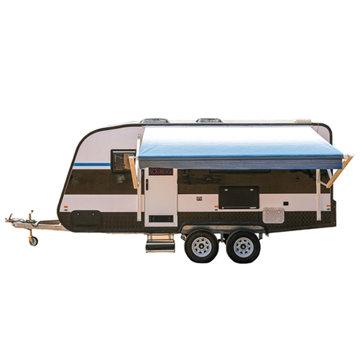 Aleko Motorized Retractable RV Awning - 15 x 8 Feet - Blue