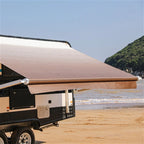 Aleko Motorized Retractable RV Awning - 15 x 8 Feet - Brown
