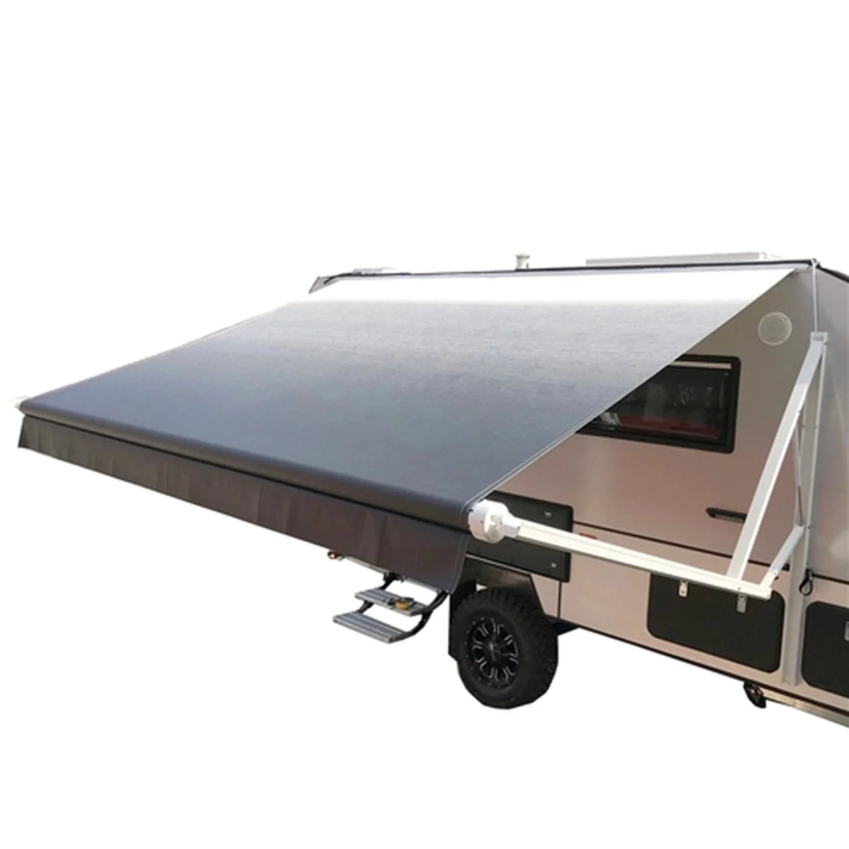 Aleko Motorized Retractable RV Awning - 15 x 8 Feet - Grey