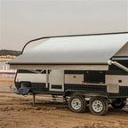 Aleko Motorized Retractable RV Awning - 15 x 8 Feet - Grey