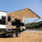 Aleko Motorized Retractable RV Awning - 21 x 8 Feet - Brown