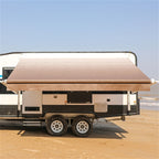 Aleko Motorized Retractable RV Awning - 8 x 8 Feet - Brown