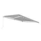 Aleko Motorized Retractable White Frame Patio Awning 12 x