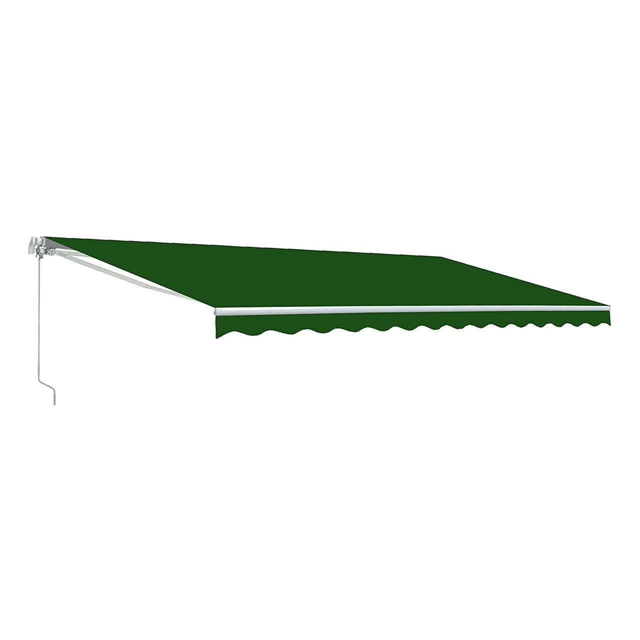 Aleko Motorized Retractable White Frame Patio Awning 12 x