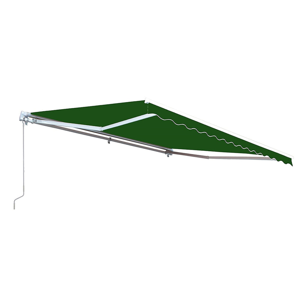 Aleko Motorized Retractable White Frame Patio Awning 12 x