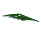 Aleko Motorized Retractable White Frame Patio Awning 12 x